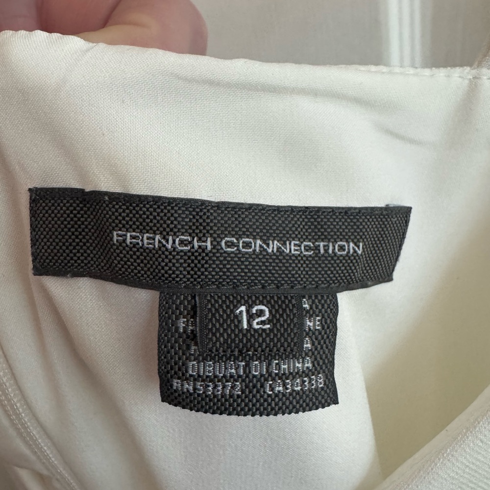 FRENCH CONNECTION Whisper White Mini Dress Size 12 - Picture 4 of 5